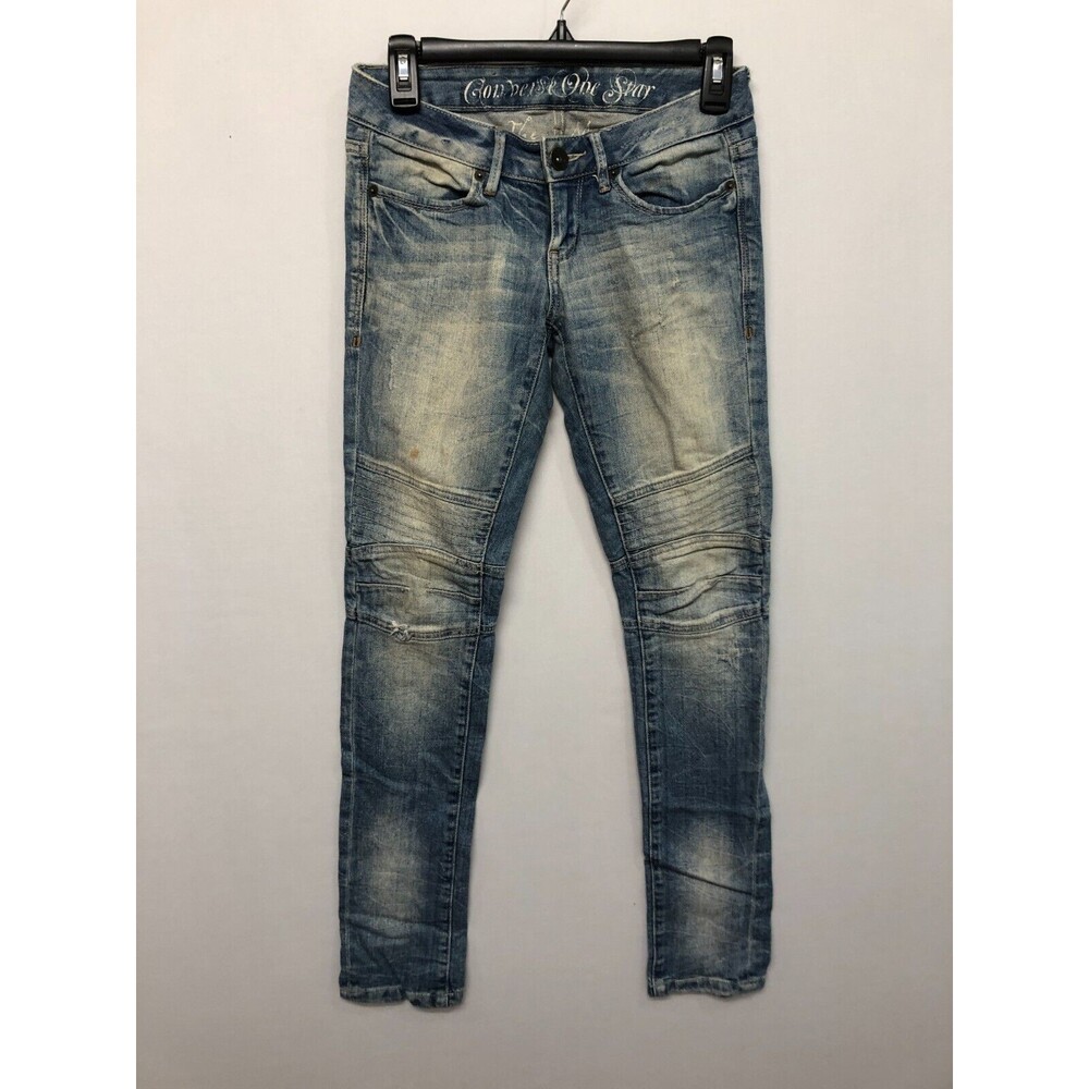Converse One Star Women Skinny Jeans Size 2 Blue Denim B307 -14
